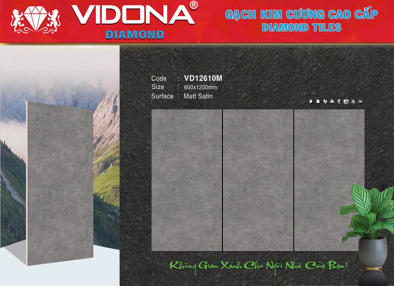 Gạch Granite VIDONA Xám Vân Đá Tự Nhiên 800x800