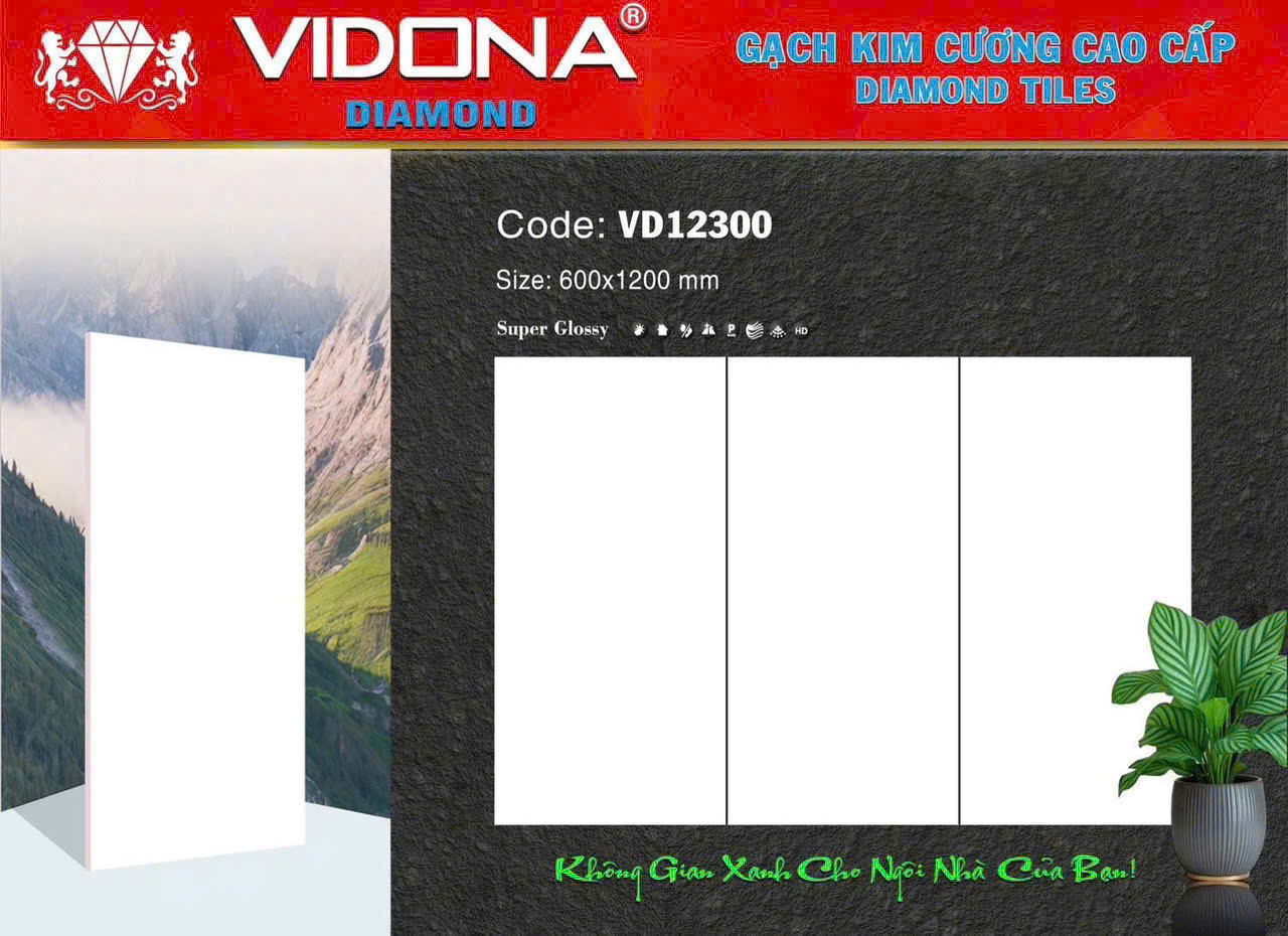 Gạch VIDONA Diamond Đen Marble Sang Trọng 600x1200