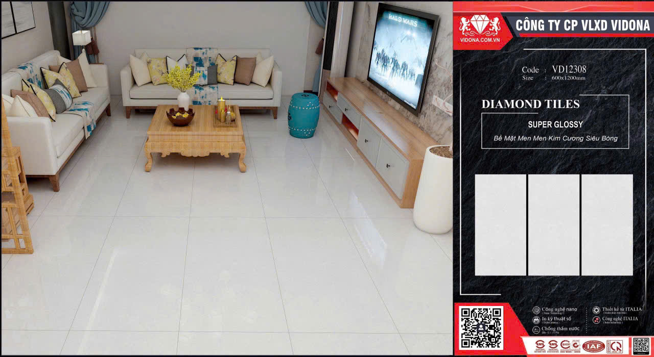 Gạch VIDONA Diamond Vân Đá Cao Cấp 600x1200